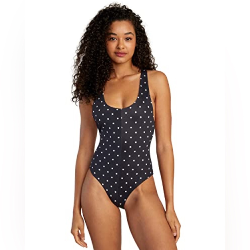 RVCA racerback dot swimsuit